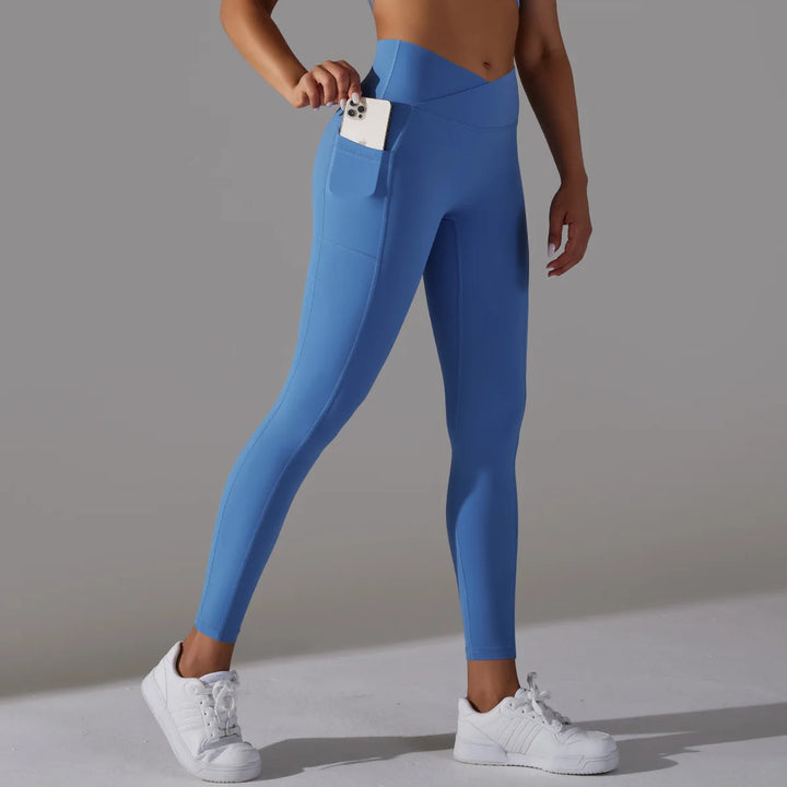 MotionMoxie® XL Nylon Yoga Pants - High Waist & Pocket Leggings