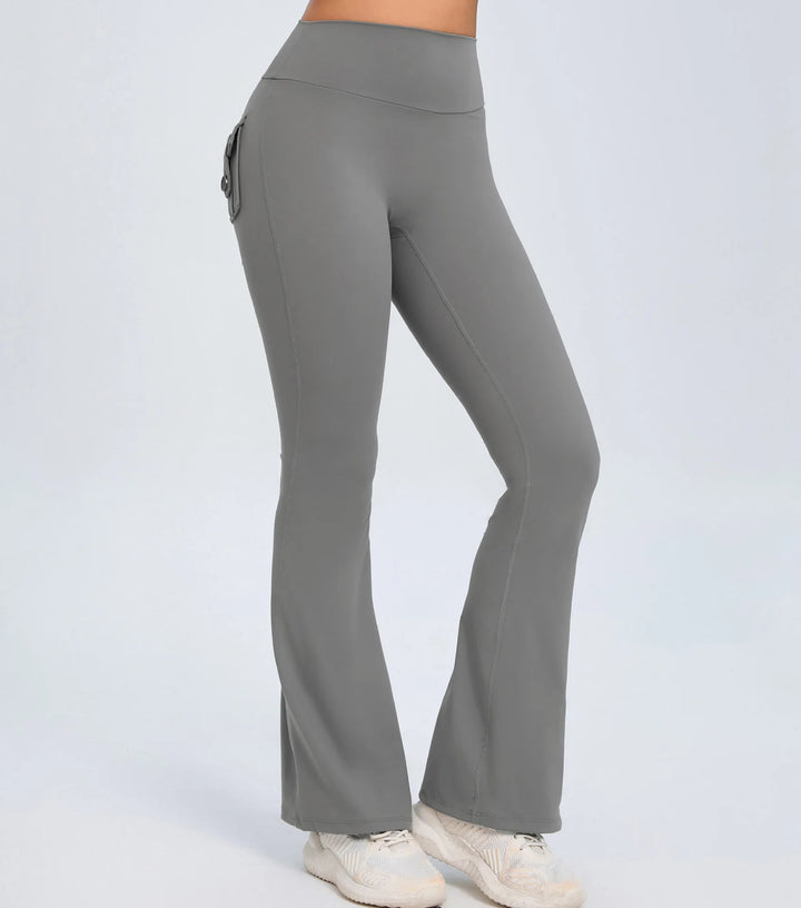 MotionMoxie® Flare Pocket Yoga Pants - High Waist & Quick Dry