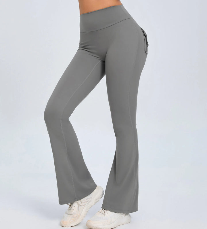 MotionMoxie® Flare Pocket Yoga Pants - High Waist & Quick Dry