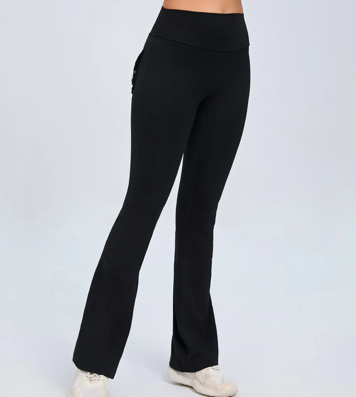 MotionMoxie® Flare Pocket Yoga Pants - High Waist & Quick Dry